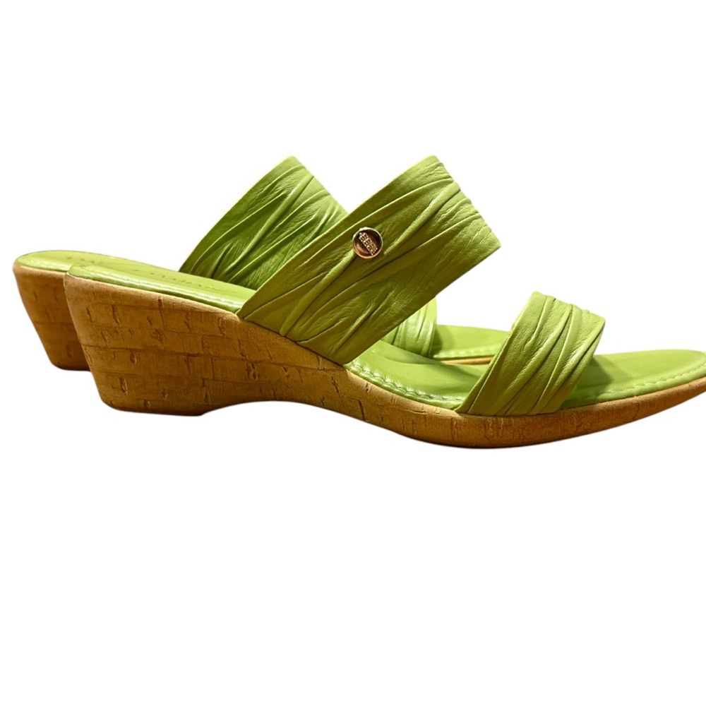 Vintage Damiani’s Y2K Lime Green Sandals - Picture 2 of 4